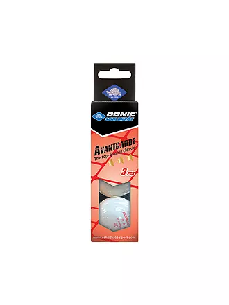DONIC SCHILDKRÖT | Tischtennisball 3-Stern Avantgarde Poly 40+, 3 Stk. WEISS | 